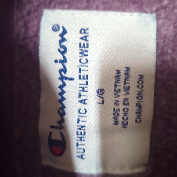 Champion Fleece Woven-Mix Half Zip Two Tone Hoodie Size L Used Excellent - Picture 7 of 8